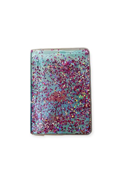 Eymen&Meva 96 Yaprak A5 Simli Sulu Kapaklı Defter - Parlak Işıltılı Kapaklı Günlük Okul Kırtasiye Defteri