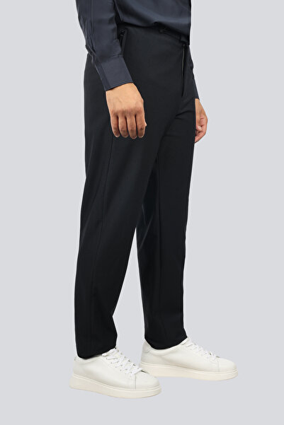 Emporio Armani Erkek Normal Bel Düz Paça Esnek Rahat Kumaş Cep Detay Lacivert Pantolon EM000158 TE11109-UB109