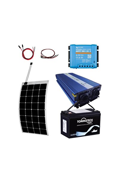 Teknovasyon Arge 660W Marin Solar Paketi 110W Esnek Panel 1000W UPS İnverter 1.3KW Lityum Batarya