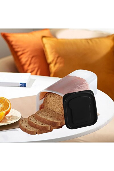 Flippy Bread Storage Box Flippy, Plastic, 34 x 13 cm, Keeps Freshness, Black Lid