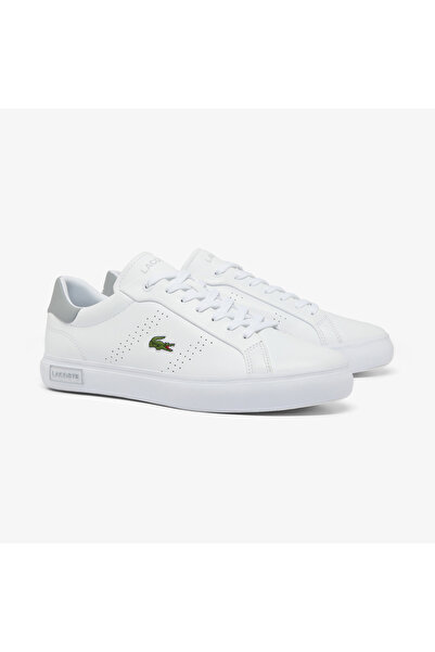 Lacoste Powercourt 2.0 Leather Erkek Beyaz Sneaker