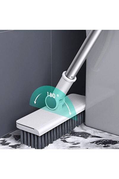 Bibilel Broom Brush and Dustpan with Flippy Tail, 3in1 Set, with Comb Teeth for Cleaning Broom, rotate