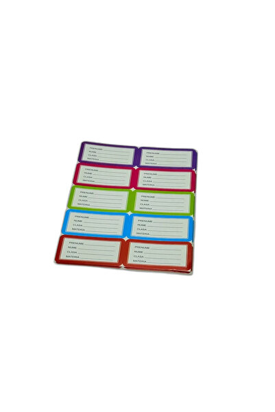 Germag Etichete autocolante școlare – Set de 12 bucăți, diverse culori, format universal