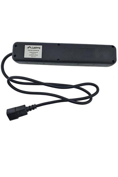 Lanberg Extension Cord with 5 French Sockets for UPS, 41951, 1m, 2500W, Black