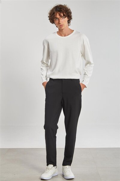 BARRELS AND OIL Jogger Muške pantalone sa elastičnim strukom - crne