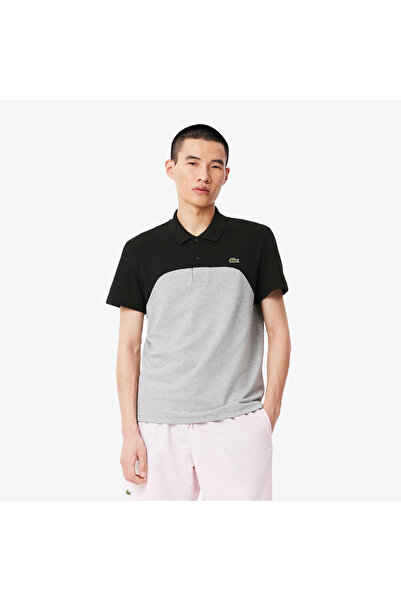 Lacoste Erkek Regular Fit Renk Bloklu Gri Polo