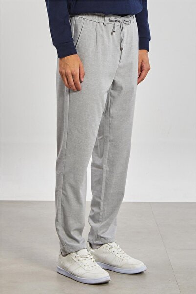 BARRELS AND OIL Elastic Waist Jogger Men's Trousers - Gray