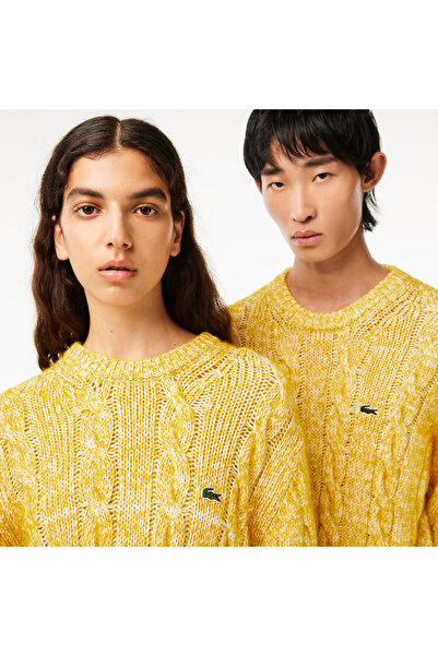 Lacoste Cotton/Mercerized Alpaca Cable Knit Sweater