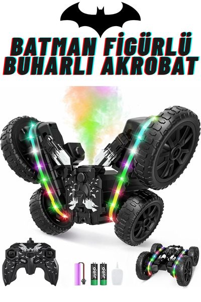 welcomein Oyuncak 2.4 Ghz Uzaktan Kumandalı Şarjlı Buhar Atan Akrobat Araba B...