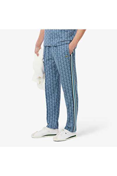 Lacoste Paris Erkek Regular Fit Monogram Mavi Eşofman Altı