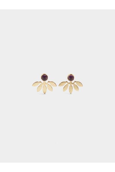 PARFOIS Taşlı Yaprak Küpe