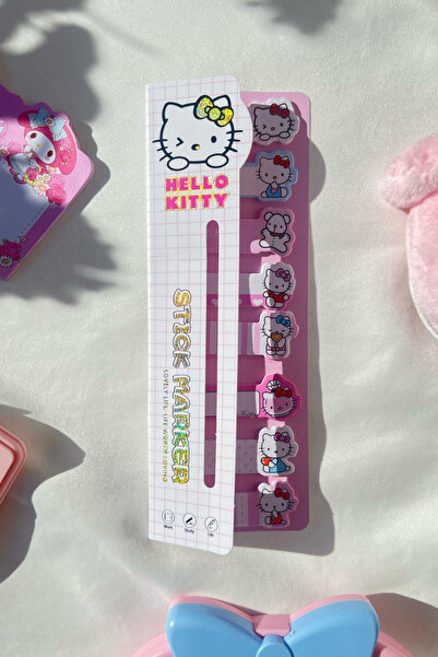 NaSaDAN Hello Kitty Yapışkanlı Ayraç – Sevimli Karakterli Sticky Note Not Kağ...