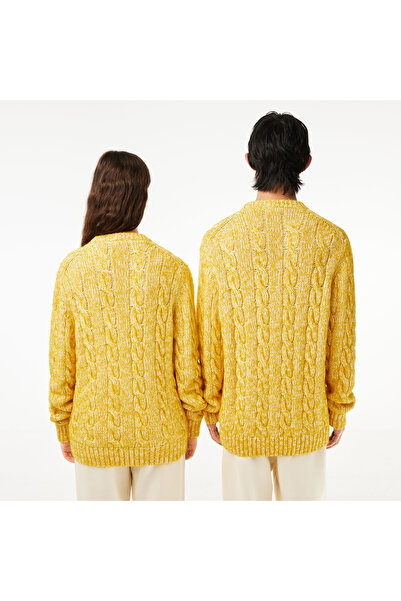 Lacoste Cotton/Mercerized Alpaca Cable Knit Sweater