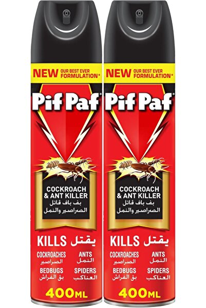 Pif Paf بخاخ قاتل للصراصير والنمل 400 مل × 2