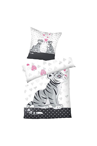 OEM Children's Bedding Set, 100% Cotton, Tiger Model, White