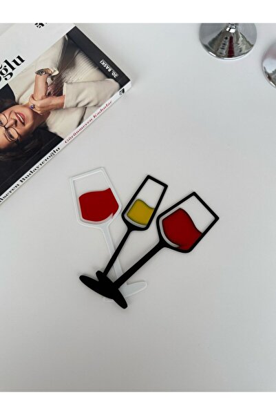 TODEKORA Šareni dizajn čaše za vino - Dekorativna i zabavna oznaka za čitanje...