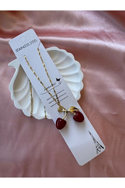 staınless steel KİRAZ MODEL ÇELİK KOLYE