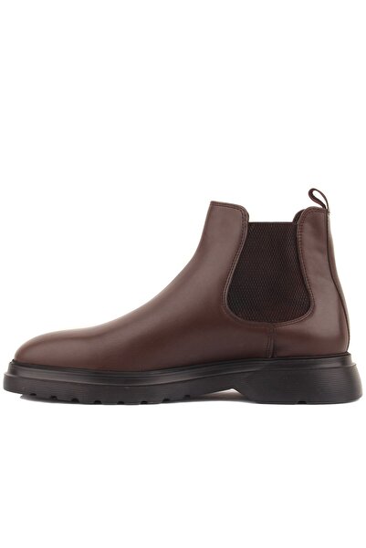 SailLakers - Brown Leather Men's Chelsea Boots 102-8012-H1085