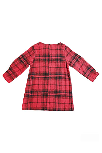 Çikoby Kareli Kız Çocuk Elbise