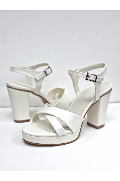 RONX Women's 10 cm Platform Heel Comfortable Buckle Evening Dress Bridal Engagement Graduation Shoes