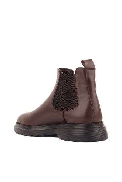 SailLakers - Brown Leather Men's Chelsea Boots 102-8012-H1085