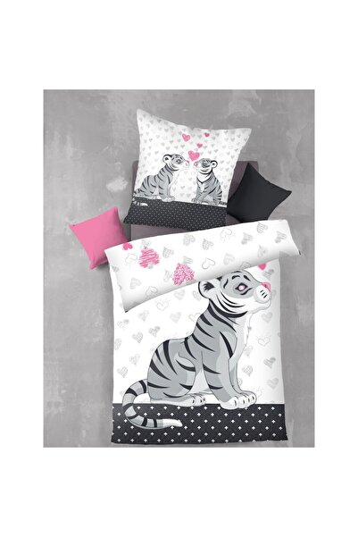 OEM Children's Bedding Set, 100% Cotton, Tiger Model, White