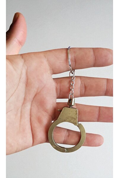 RELATOS Kelepçe Şeklinde Retro Anahtarlık Çanta Süsü – Polis Asker Güvenlik B...