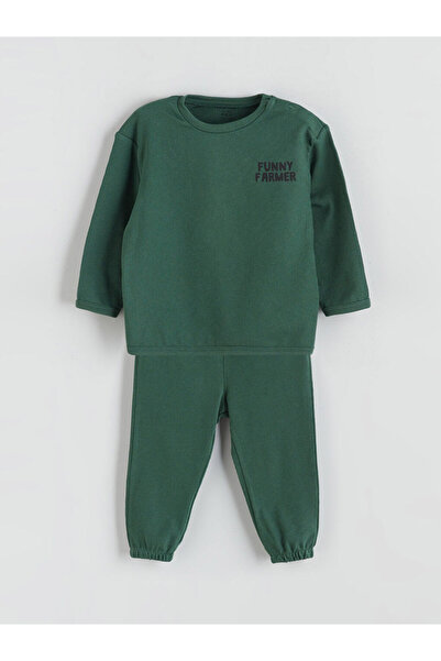 LC Waikiki Sparkling Selections from Shining Store |   Printed Baby Boy Sweatshirt and Sweatpants Set of 2