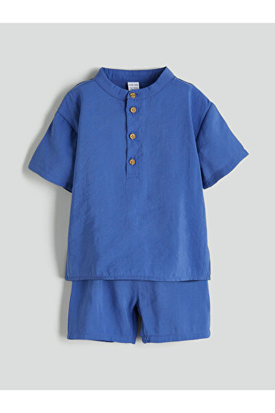 LC Waikiki Hakim Yaka Baby Boy Shirt and Shorts