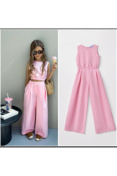 La ciel Paris La’ciel Paris Keten pembe Takım kız çocuk