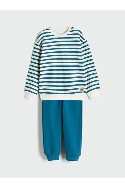 LC Waikiki Sparkling Choices from Shining Store | Crew Neck Striped Boys' Sweatshirt and Sweatpants…