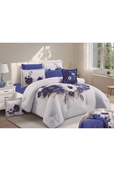 Red Rose طقم لحاف فخم بحشوة نفر 4قطع مشجر راحة لنومك وأناقة لغرفتك