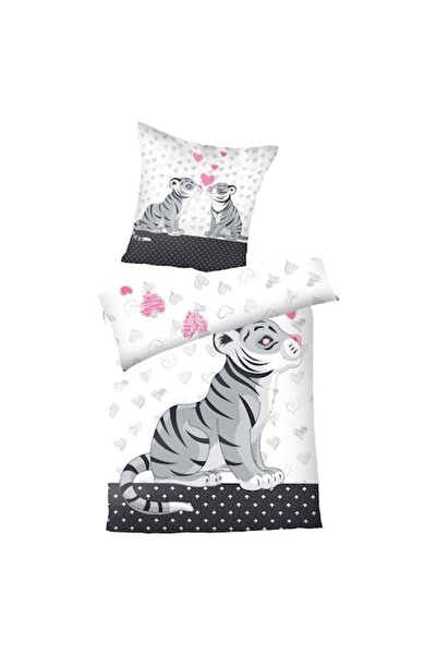 OEM Children's Bedding Set, 100% Cotton, Tiger Model, White
