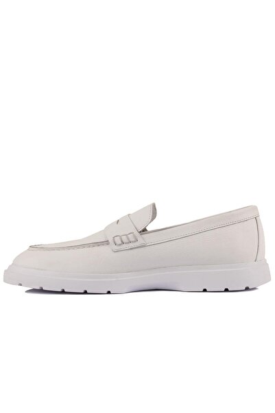 SailLakers - White Leather Laceless Men's Casual Shoes 101-9097-H1364