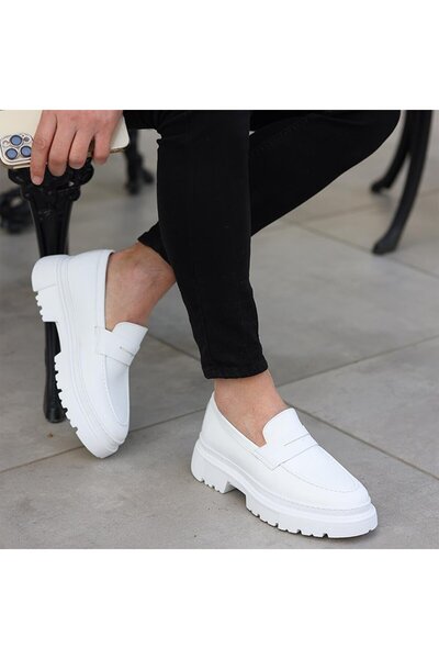 SailLakers - White Leather Men's Casual Shoes