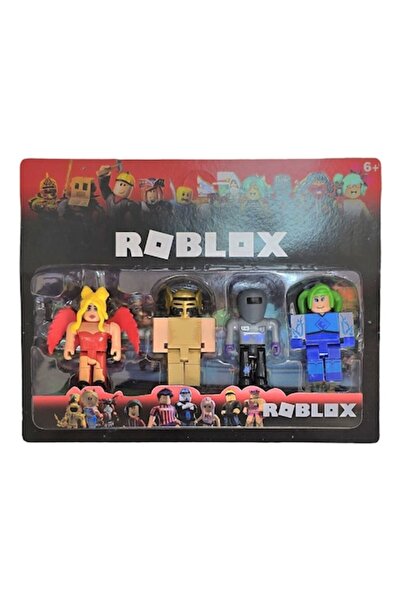 MASHASHOP Set 4 Figurine, tip Roblox, galben/multicolor, 7.5 cm