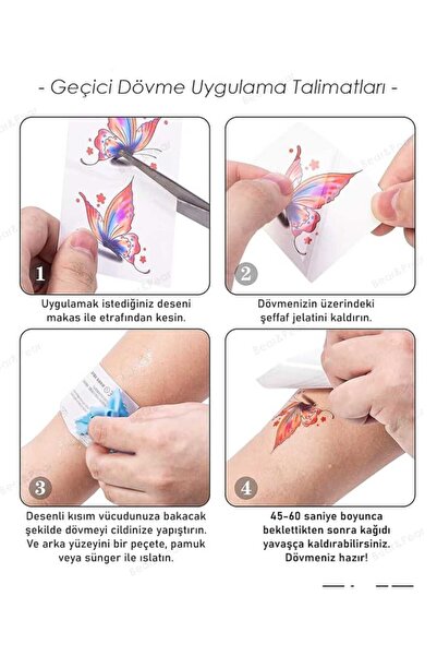 Eva Rose Göğüs Altı Tribal Kol Bacak Göbek Bel Bölgesi Sırt Vücut Geçici Dövme Tattoo