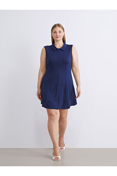 LC Waikiki Polo Neck A-Line Mini Dress