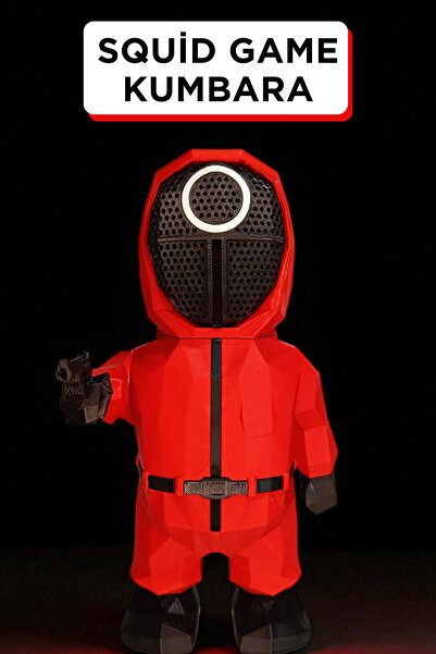 Genç 3D Squid Game Yuvarlak Simgeli Kumbara | 25 cm Dekoratif ve Fonksiyonel ...