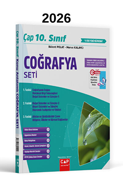 Çap Yayınları Çap 10. Sınıf Coğrafya Fasikül Seti Video Konu Anlatımlı