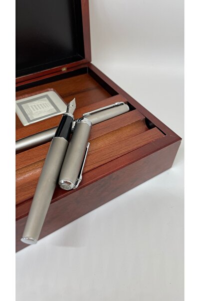 Diplomat Ahşap Kutulu Dolma Kalem ve Tükenmez Kalem Seti