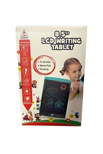 OEMN Tabletă de jucărie cu stilou și buton de ștergere, ecran de 8,5 inci, ideală pentru scris și desen, multicoloră