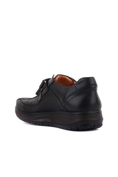 SailLakers - Black Leather Velcro Men's Casual Comfort Shoes 101-3127-65390