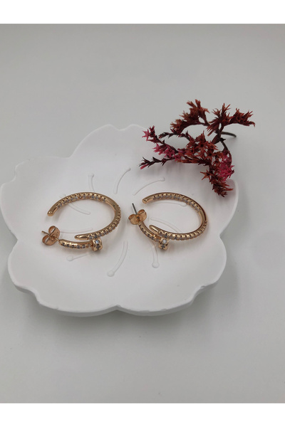 fmaccessoriess Women's Earrings Stainless Steel Color and Size Are Designed in the Description Images Are from the Brand Fmaccesori̇es