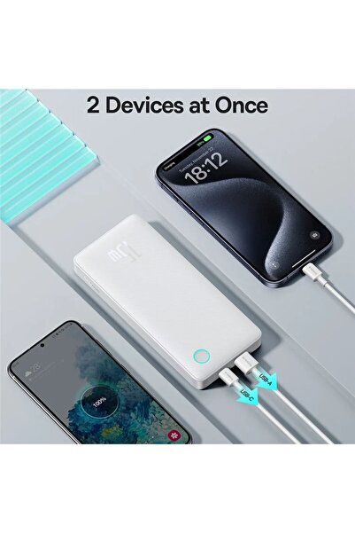 Baseus Air Lite 10000mAh 15W Power Bank Portable Phone Charger External white