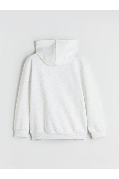 LC Waikiki Kapüşonlu Basic Uzun Kollu Erkek Çocuk Fermuarlı Sweatshirt
