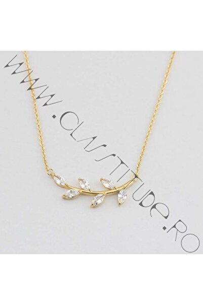 KESNUP 24k Gold Plated Stainless Steel Necklace with Swarovski Stones