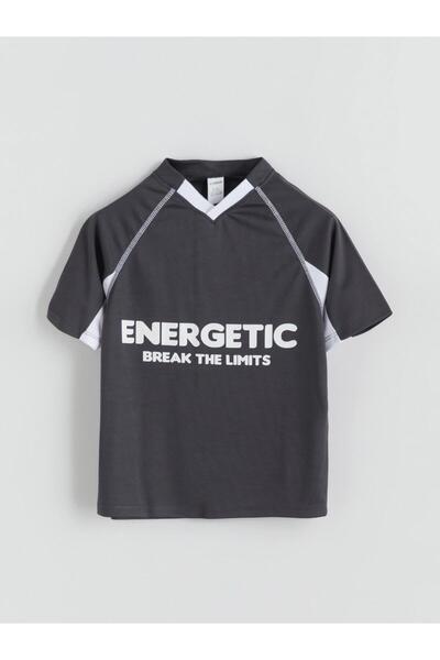 LC Waikiki تي شيرت فيجن نيو سيزون للأولاد مطبوع برقبة على شكل حرف V