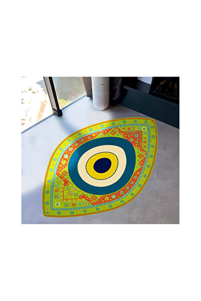 Rugs Modern Halı MOSSO Yeşil Temalı Geometrik Desenli Dokuma Taban Modern Dek...