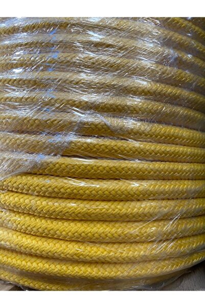 Bos Sarı - 12 mm Renkli İskota Örgü Yüzen Halat 30 Metre